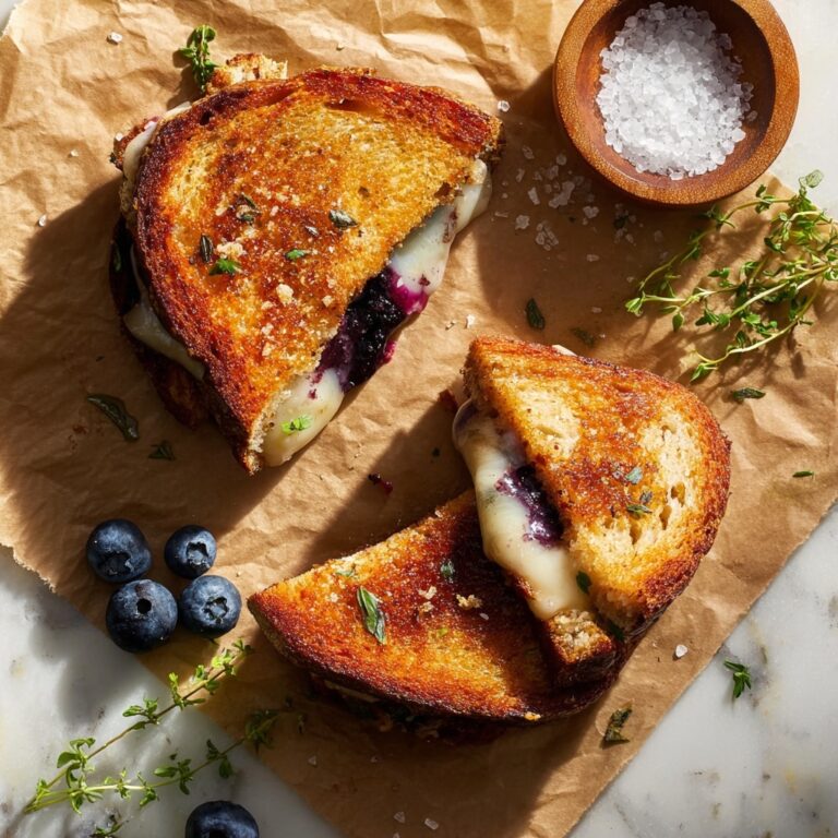 Blueberry Lemon Thyme White Cheddar Grilled Cheese Recipe