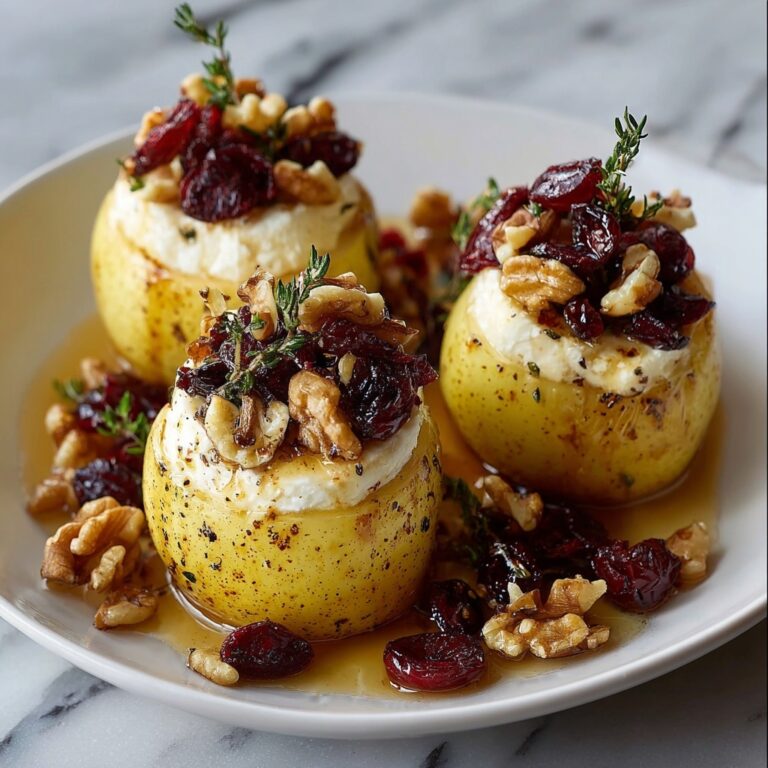 Baked Pears with Brie, Walnuts, and Cranberries – A Sweet & Savory Dessert or Brunch Treat Recipe