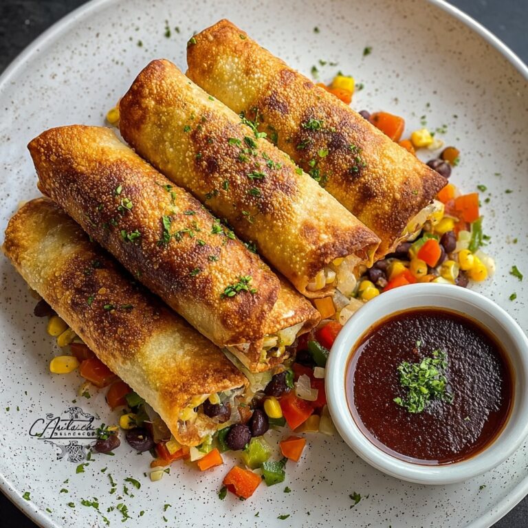 Crispy Baked Southwest Chicken Eggrolls with Spicy Dipping Sauce Recipe