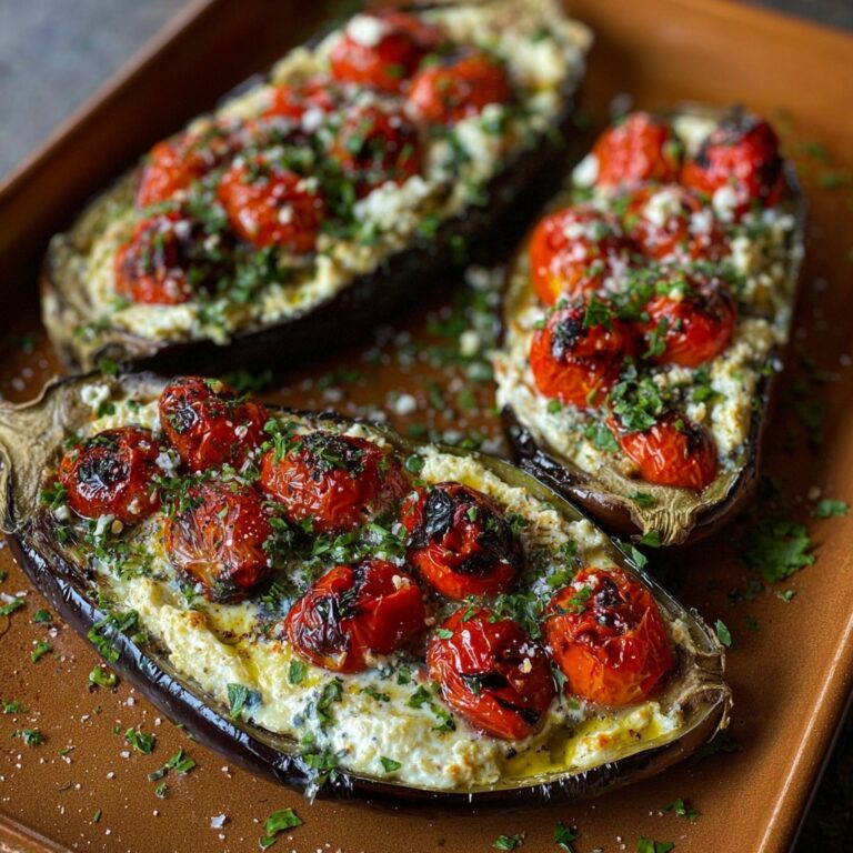 Stuffed Eggplant with Ricotta & Herbs – A Cozy Mediterranean Classic Recipe