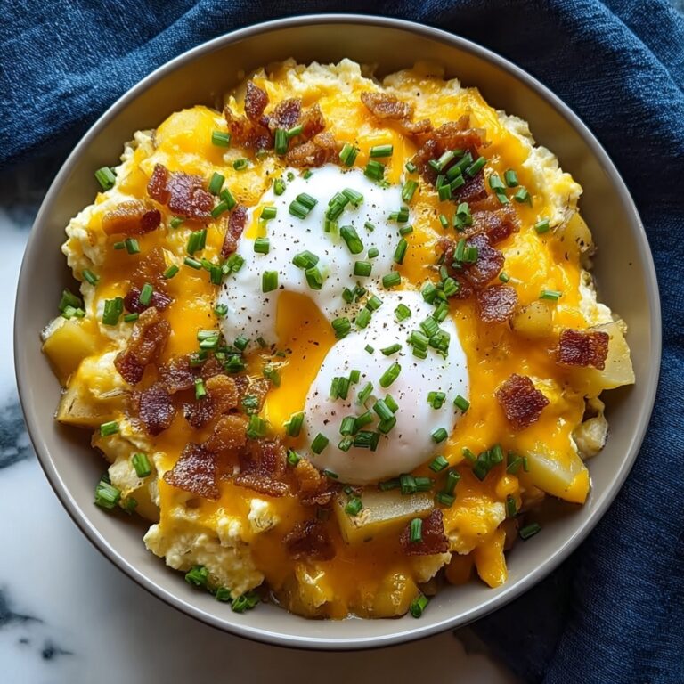 Cheesy Potato Egg Scramble Recipe