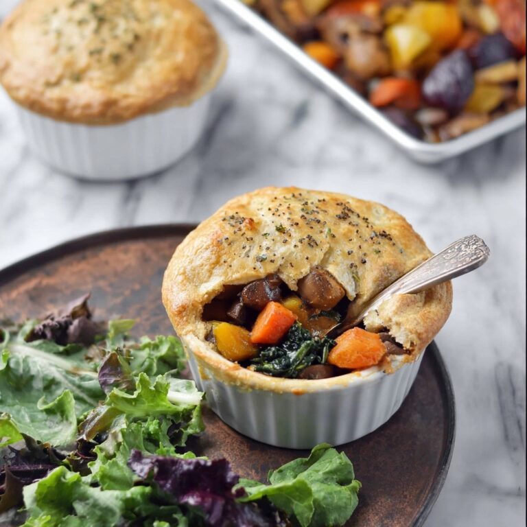Roasted Autumn Vegetable Pot Pies Recipe