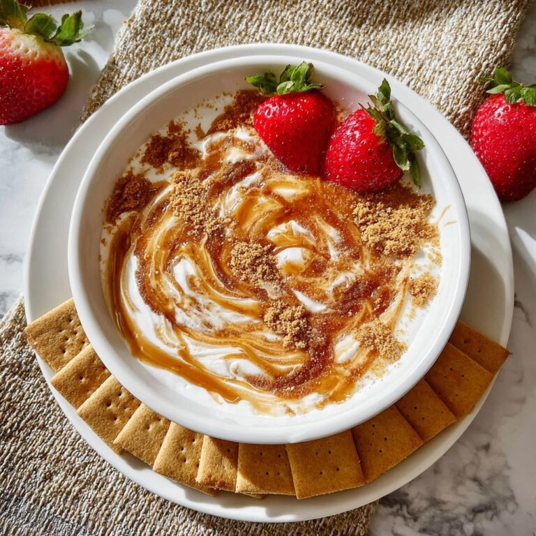 Cheesecake Fruit Dip with Strawberry Preserves and Graham Crackers Recipe