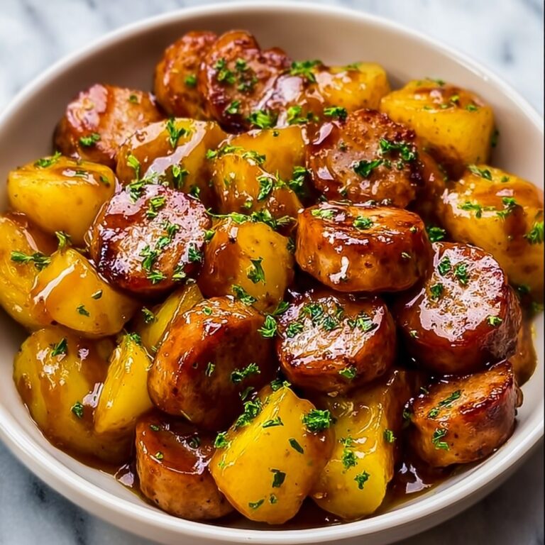 Honey Garlic Sausage with Sweet Potatoes Recipe