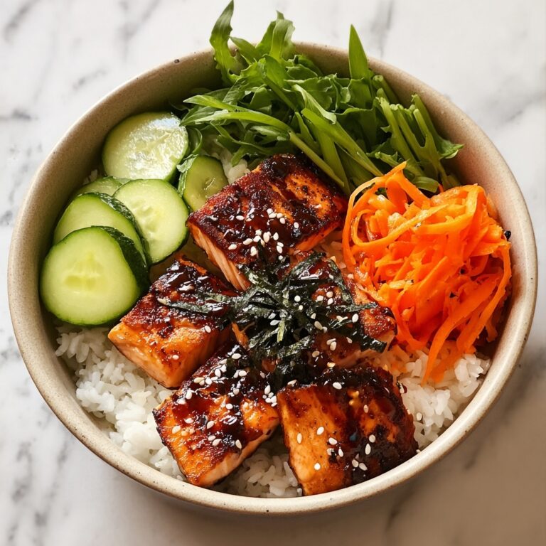 Honey Garlic Salmon Bowl with Vegetables Recipe