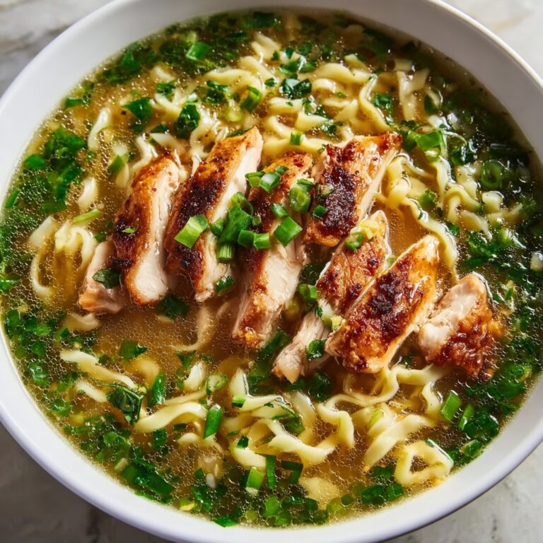 Aromatic Ginger Scallion Chicken Noodle Soup Recipe
