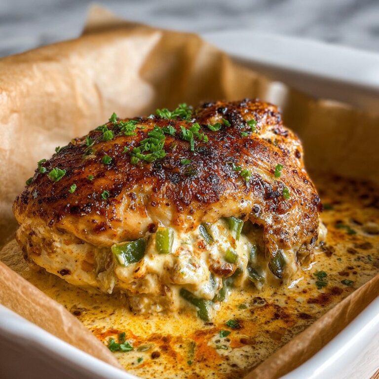 Cream Cheese Stuffed Chicken Breast with Green Chiles and Cheddar Recipe