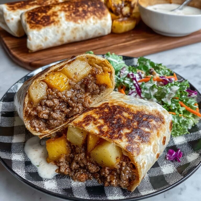 Cheesy Beef and Potato Burritos Recipe