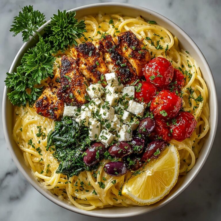 Mediterranean One-Pot Pasta with Lemon Pepper Chicken and Feta Recipe