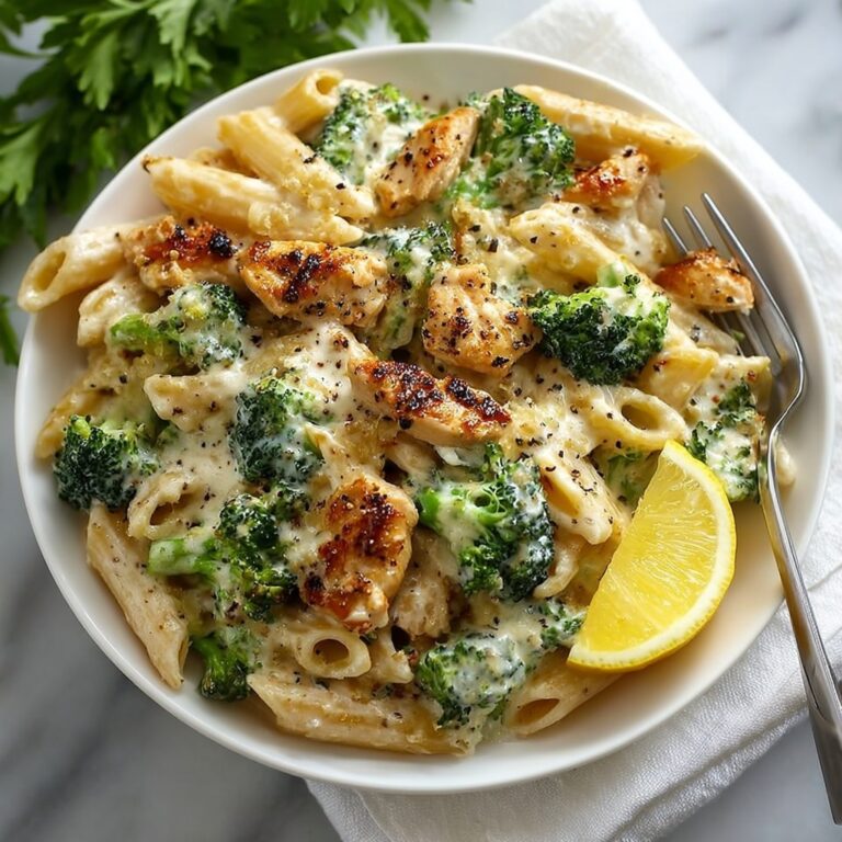 Creamy Lemon Pepper Chicken and Broccoli Pasta Recipe