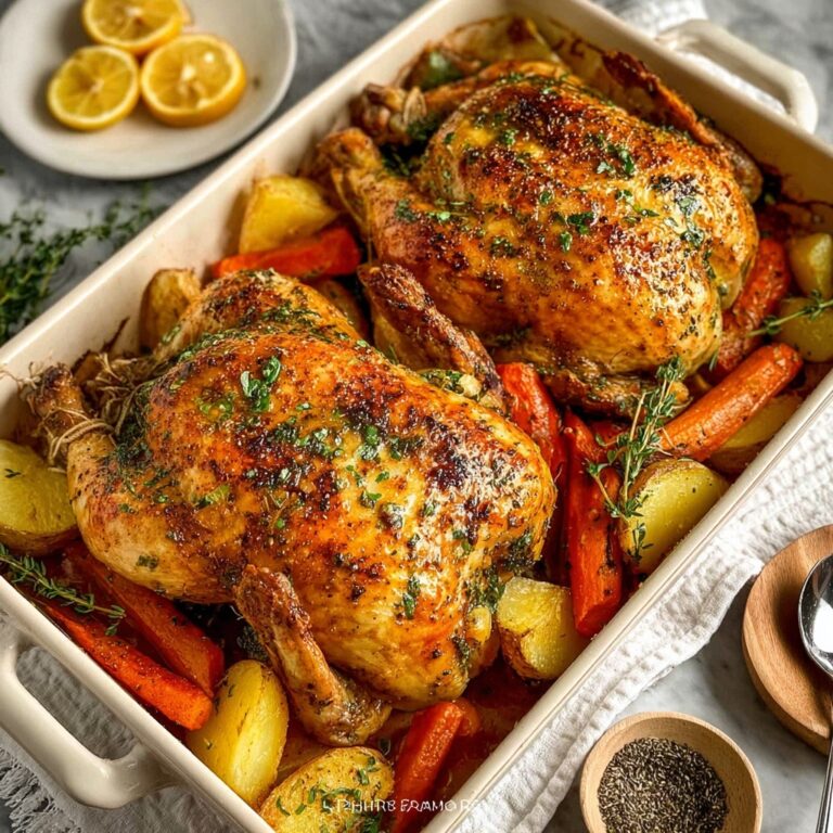 Oven-Roasted Cornish Hen with Root Vegetables Recipe