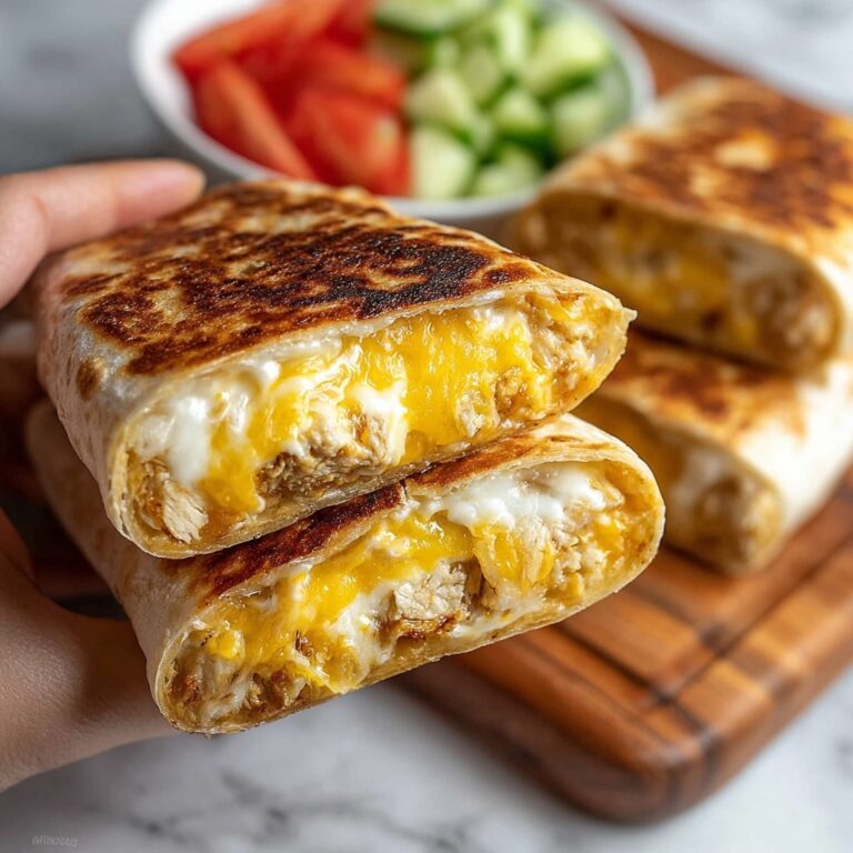 Cheesy Garlic Chicken Wraps Recipe