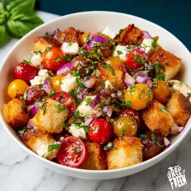 Panzanella Salad with Fresh Tomatoes and Basil Recipe