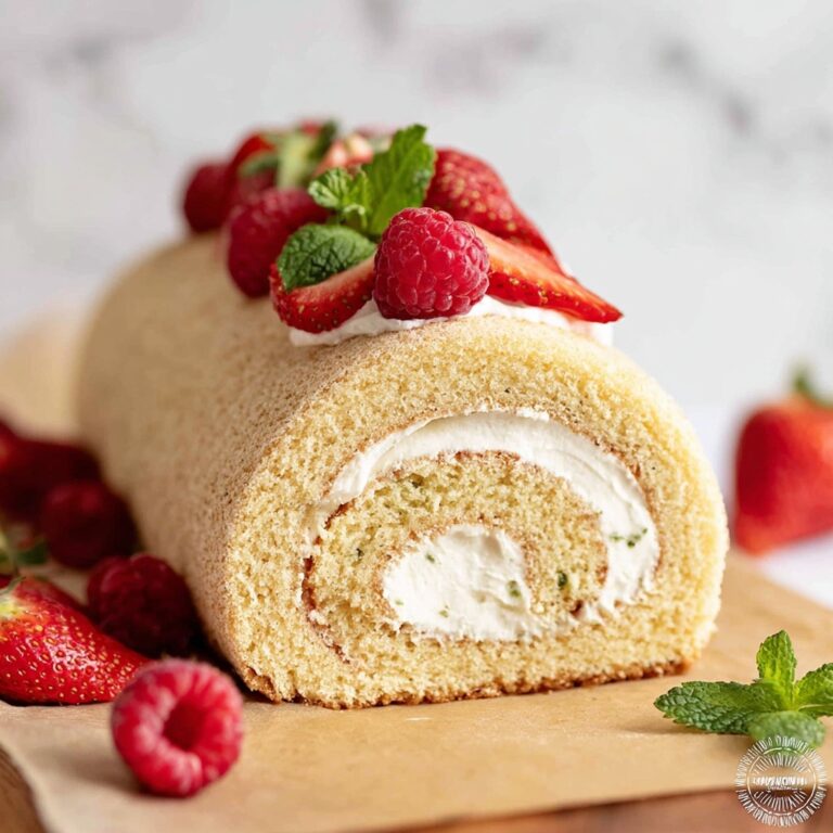 Vanilla Swiss Roll Cake Recipe