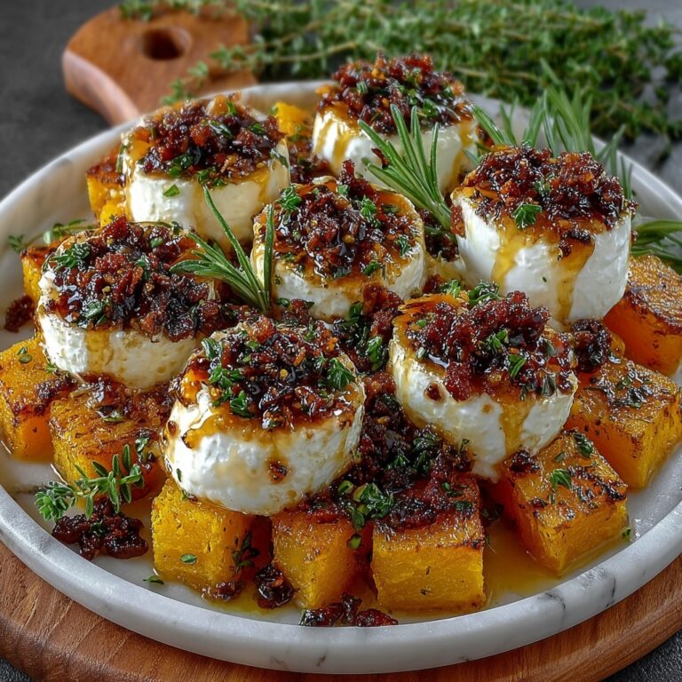 Caramelized Butternut Squash with Brie, Toasted Pecans & Hot Honey Recipe