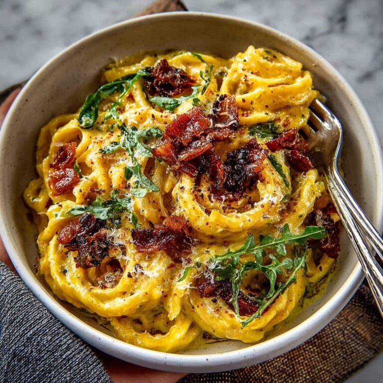 Creamy Roasted Garlic Butternut Squash Pasta Recipe