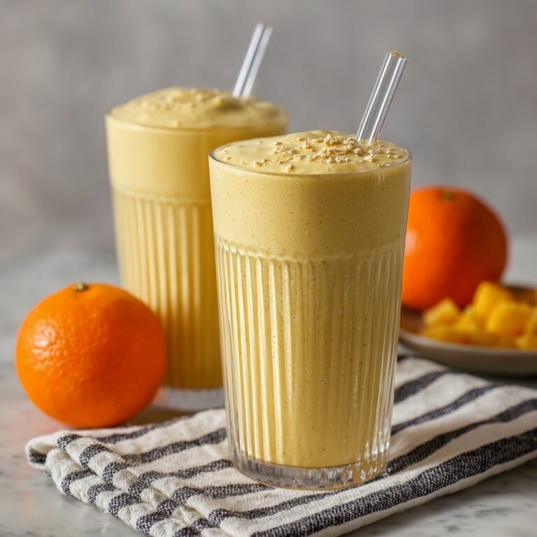 Healthy Mango Orange Smoothie with Yogurt Recipe