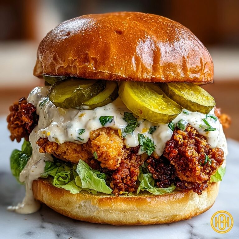 Spicy Fried Chicken Sandwich with Creamy Hot Sauce Sauce Recipe