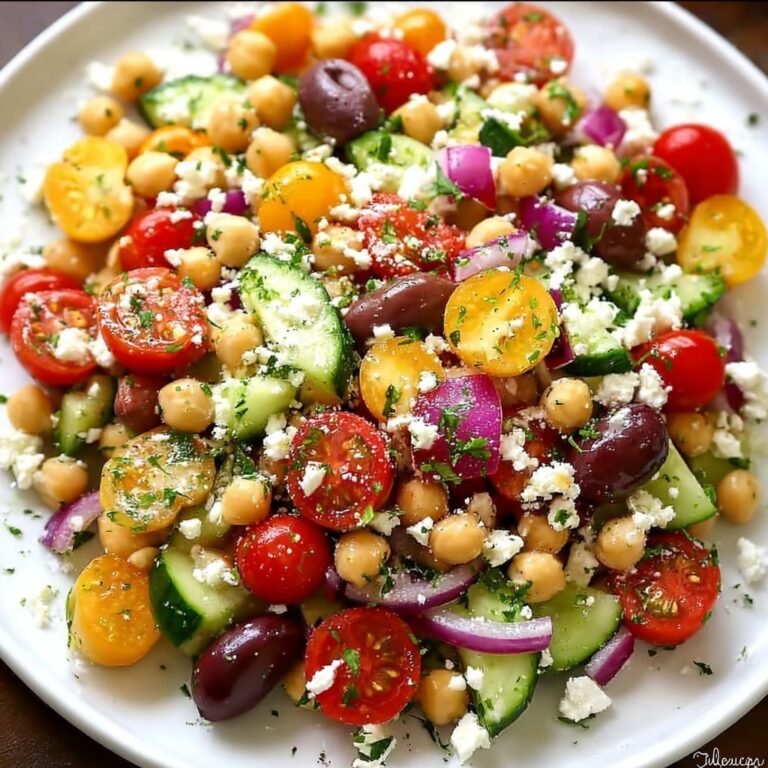 Mediterranean Chickpea Feta Salad Recipe