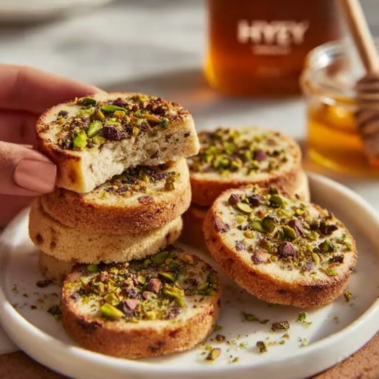 Salty Smoked Pistachio and Honey Shortbread Cookies Recipe