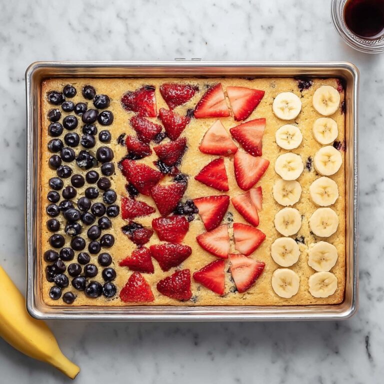 Sheet Pan Pancakes with Fresh Fruits and Chocolate Chips Recipe