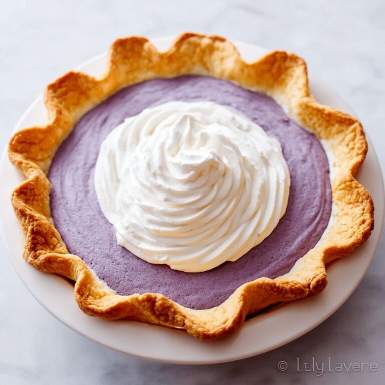 Purple Sweet Potato Pie with Swiss Meringue Topping Recipe