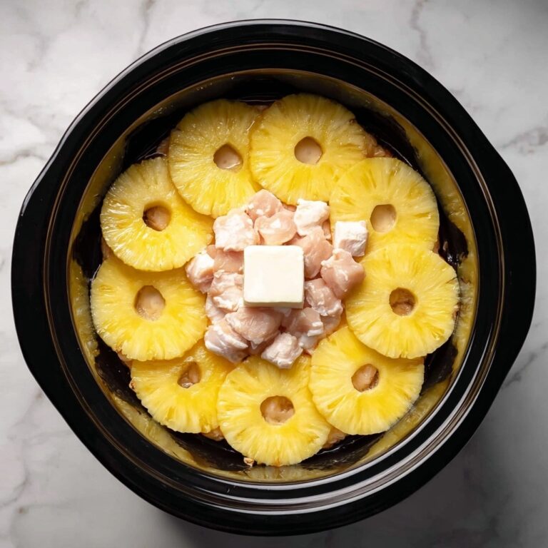 4-Ingredient Slow Cooker Chicken & Cream Cheese with Pineapple Rings Recipe