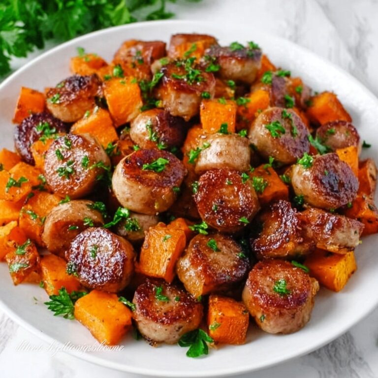 Sausage and Sweet Potatoes with Honey Garlic Sauce Recipe