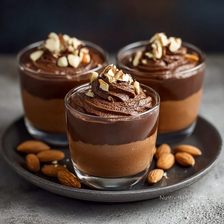 Decadent Chocolate Pots with Salted Caramel and Crunchy Almonds Recipe