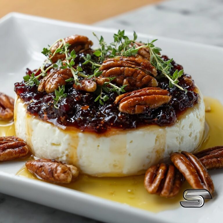 Delicious Goat Cheese Appetizer with Fig Jam & Pecans Recipe