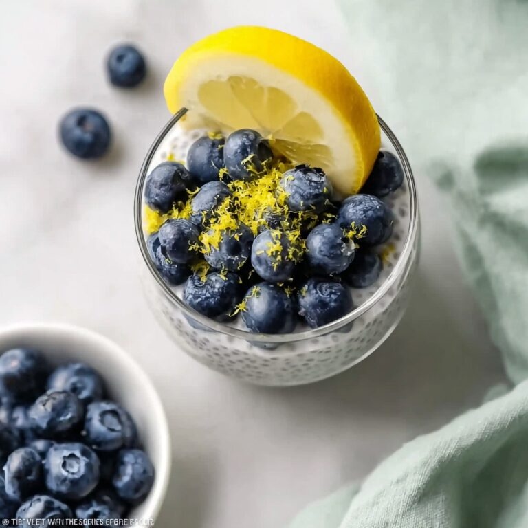 Overnight Lemon Blueberry Chia Seed Pudding Recipe
