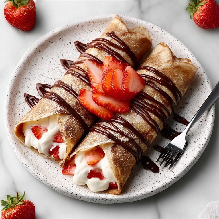 Chocolate Crepes with Strawberries Recipe