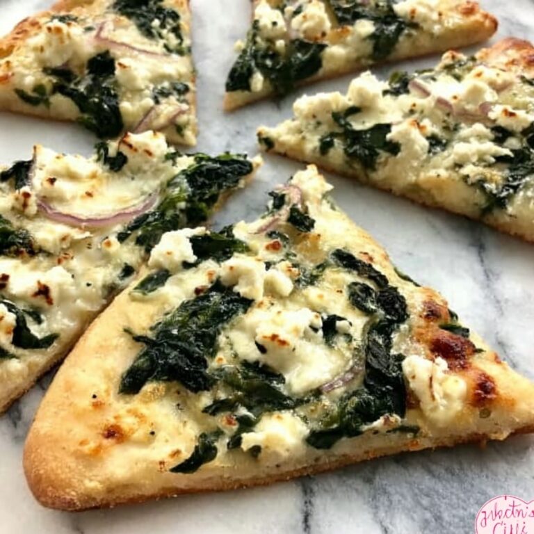 Tasty Spinach and Feta Flatbread Pizza Recipe