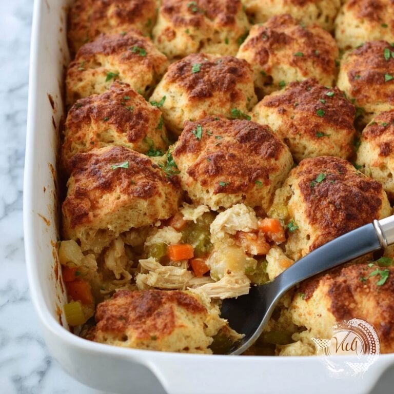 Chicken Pot Pie with Buffalo Sauce and Cheddar Biscuits Recipe