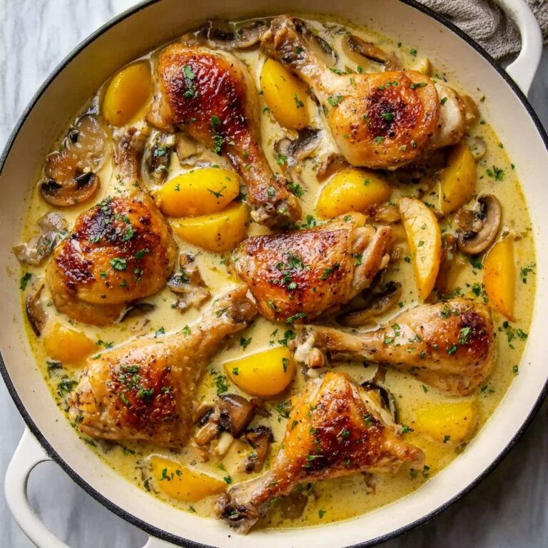 Herb Roasted Chicken in Creamy Garlic Herb Sauce Recipe