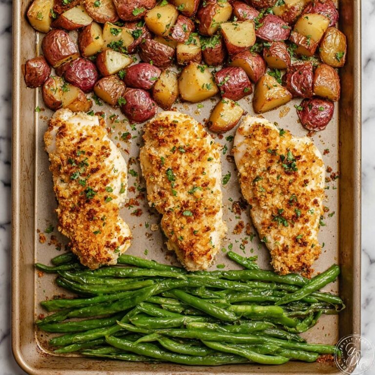 Parmesan Crusted Chicken Sheet Pan Dinner Recipe