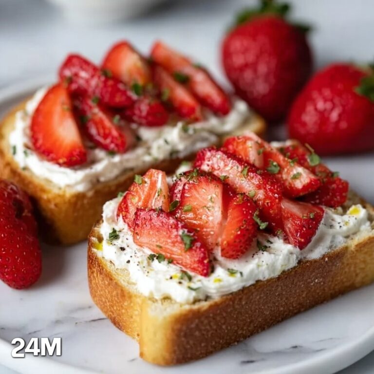 Roasted Strawberry Whipped Ricotta Toast Recipe