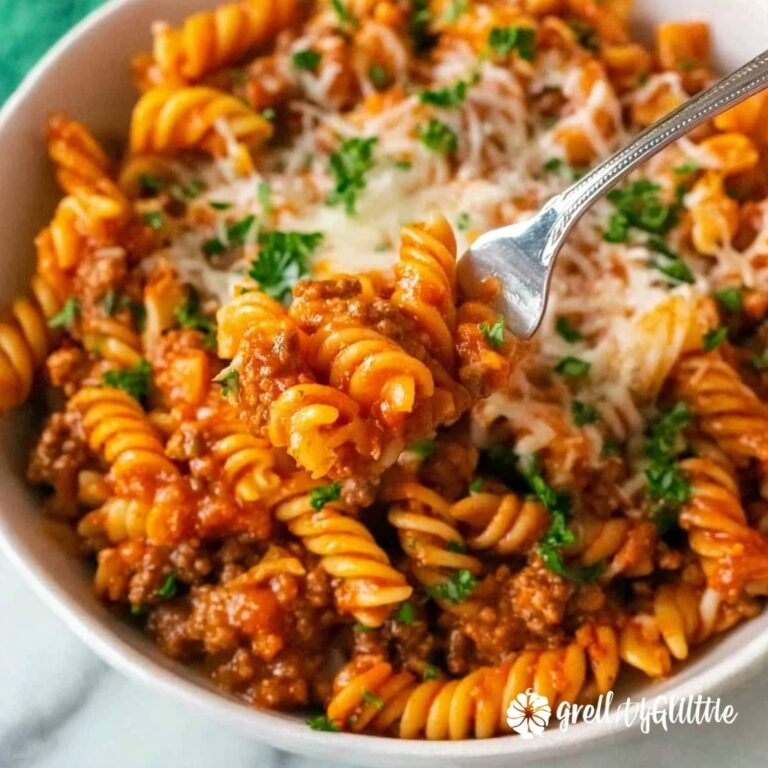 Ground Beef Pasta Casserole with Cheddar and Mozzarella Recipe