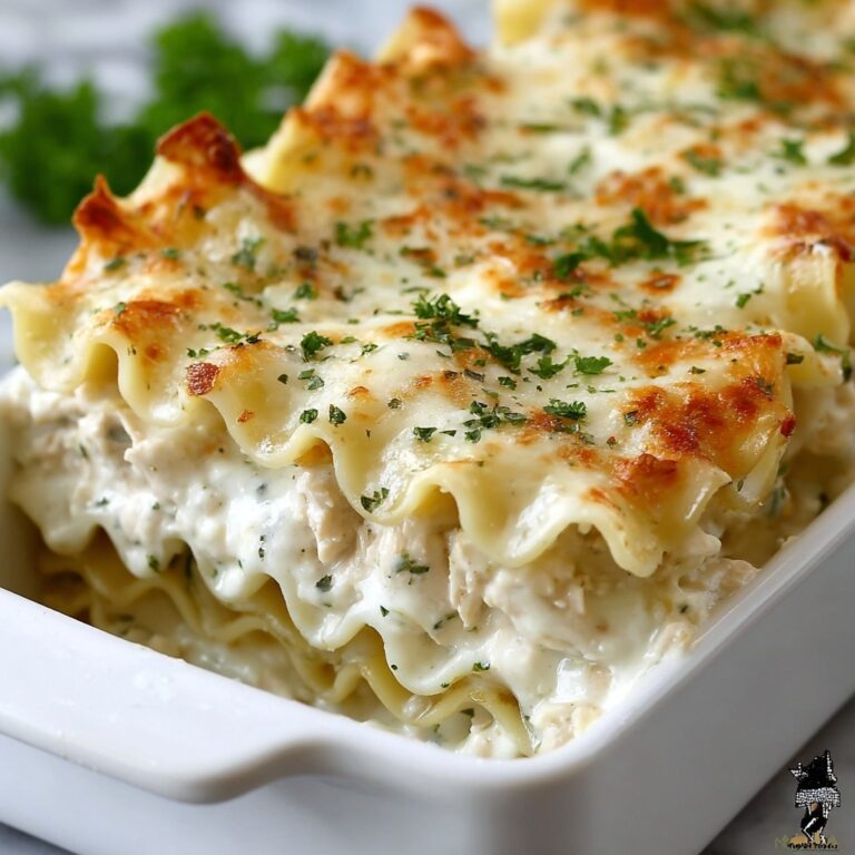 Creamy Chicken Alfredo Lasagna Rolls Recipe