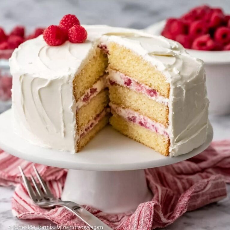Raspberry Cake with Lemon Buttercream Recipe