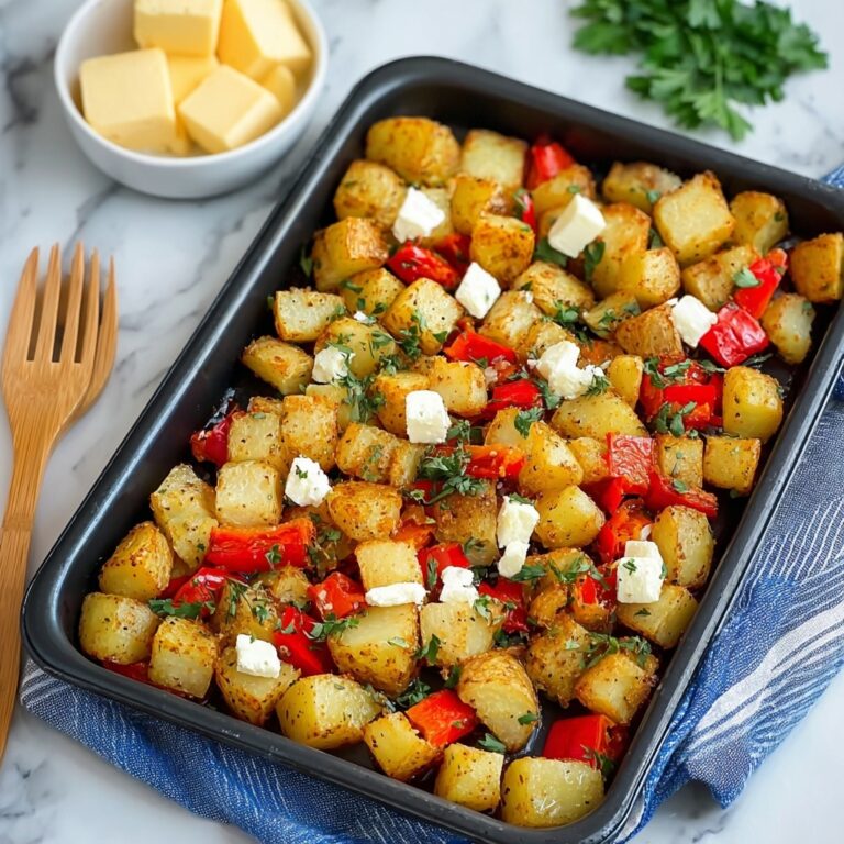 Greek Roasted Potatoes With Peppers & Feta Recipe