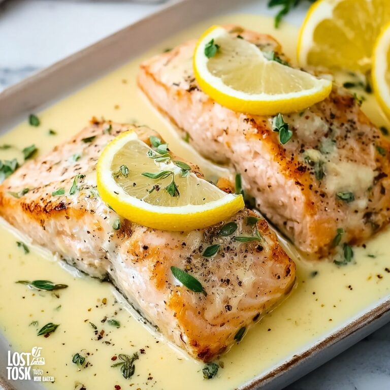 Lemon Butter Cream Sauce for Baked Salmon Recipe