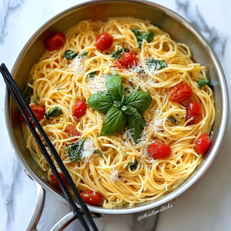 One Pan Pasta with Cherry Tomatoes, Spinach, and Parmesan Recipe