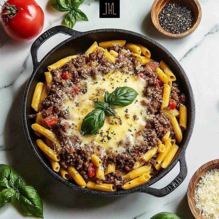 Cheesy Penne with Ground Beef Recipe