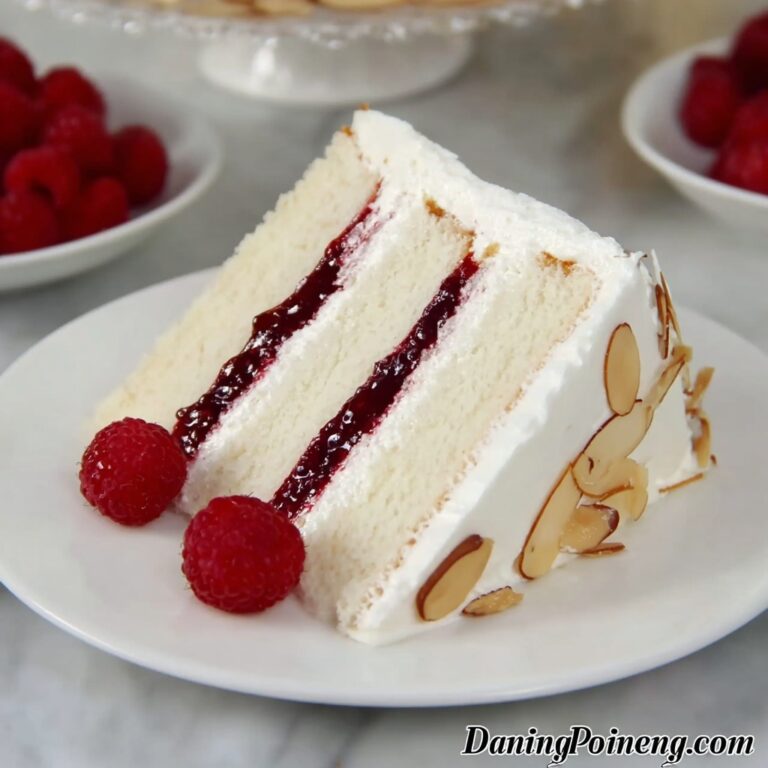 Raspberry Almond Cake with Buttercream Recipe