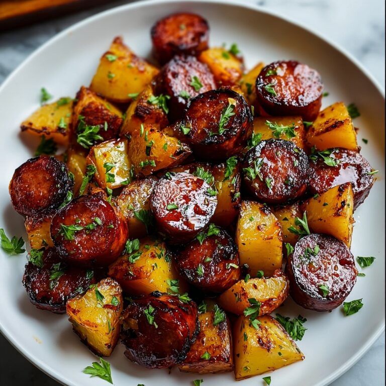 Honey Garlic Sausage Potatoes Recipe