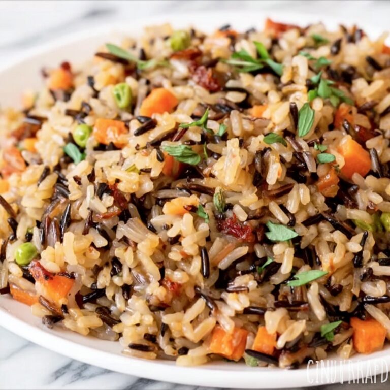 Thanksgiving Wild Rice Pilaf with Cranberries and Herbs Recipe