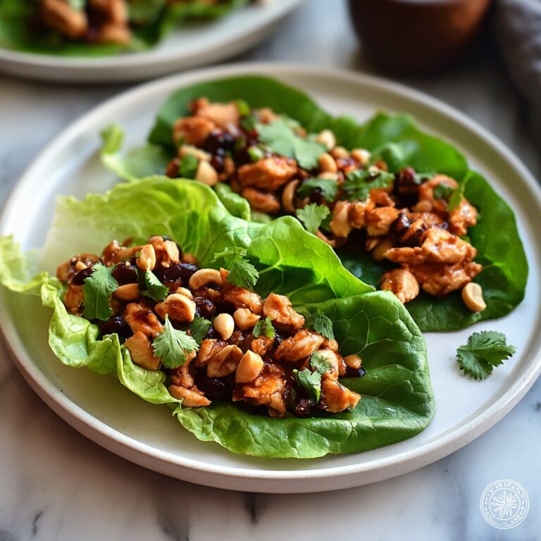 Thai Peanut Chicken Lettuce Boats Recipe