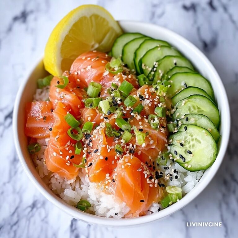 Quick Miso Soy Salmon Sashimi Bowl Recipe