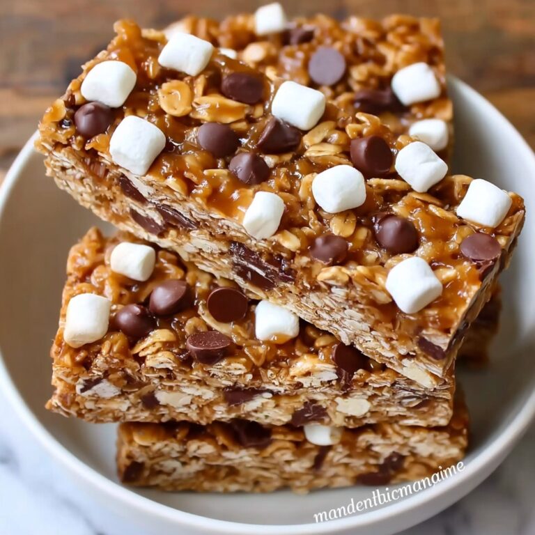 Homemade Granola Bar Recipe with Chocolate Chips and Marshmallows Recipe